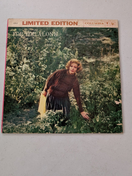 FOR YOU ALONE LIMITED EDITION COMPILATION VINYL RECORD ALBUM 1960 COLUMBIA GB 2(VINTAGE VINYL RECORD LP ALBUM)