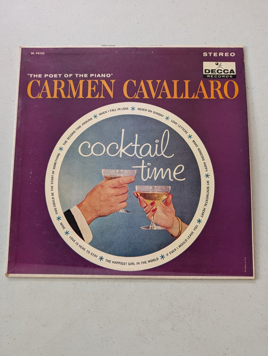 Carmen Cavallaro - Cocktail Time DL-4155 Vinyl Record LP(Vintage Vinyl Reco/rd LP Album)