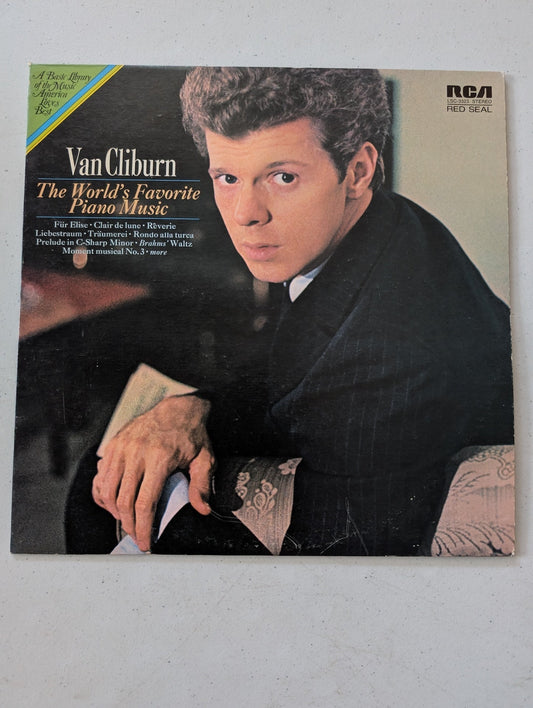 VAN CLIBURN THE WORLDS FAVORITE PIANO MUSIC VINTAGE VINYL LP RECORD CLASSICAL(VINTAGE VINYL RECORD LP ALBUM)