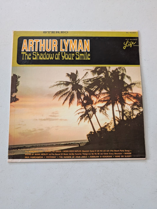 ARTHUR LYMAN – THE SHADOW OF YOUR SMILE - 12 VINYL RECORD ALBUM LP(VINTAGE VINYL RECORD LP ALBUM)