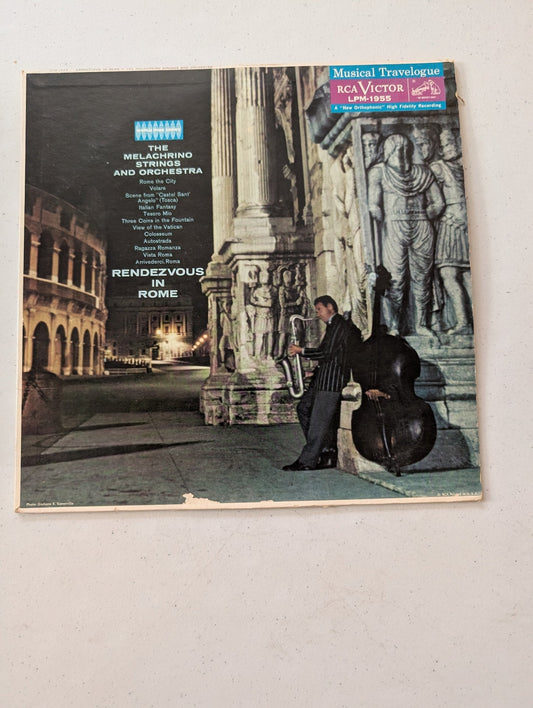 THE MELACHRINO STRINGS AND ORCHESTRA - RENDEZVOUS IN ROME (LP, ALBUM, MONO)(VINTAGE VINYL RECORD LP ALBUM)