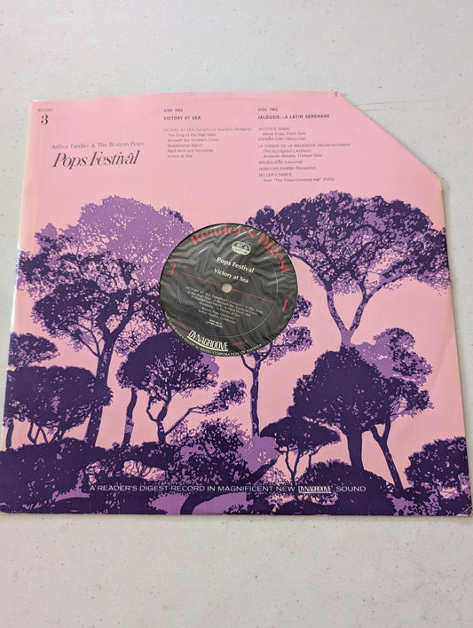 Victory at Sea -  from Pops Festival  Arthur Fiedler and the Boston Pops Orchestra(Vintage Vinyl Record LP Album)
