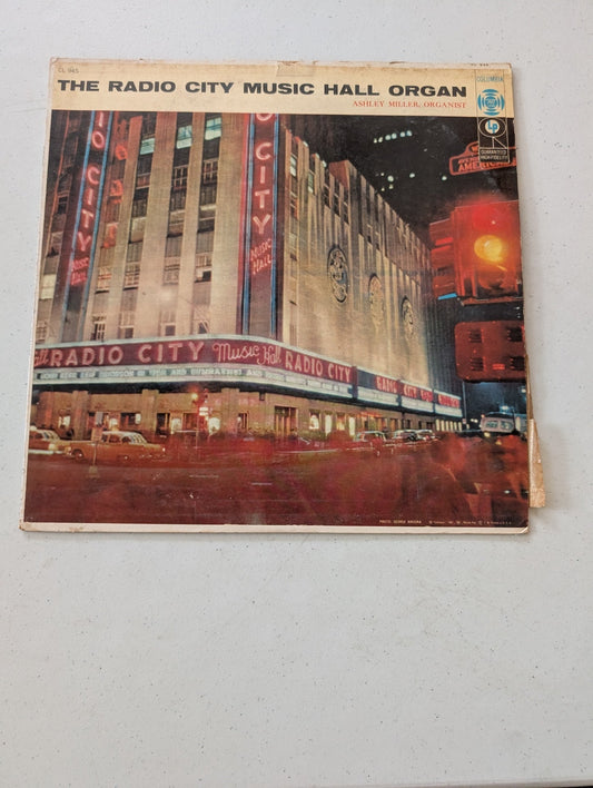 The Radio City Music Hall Organ - Ashley Miller - Vinyl 33RPM LP Album Record(Vintage Vinyl Record LP Album)
