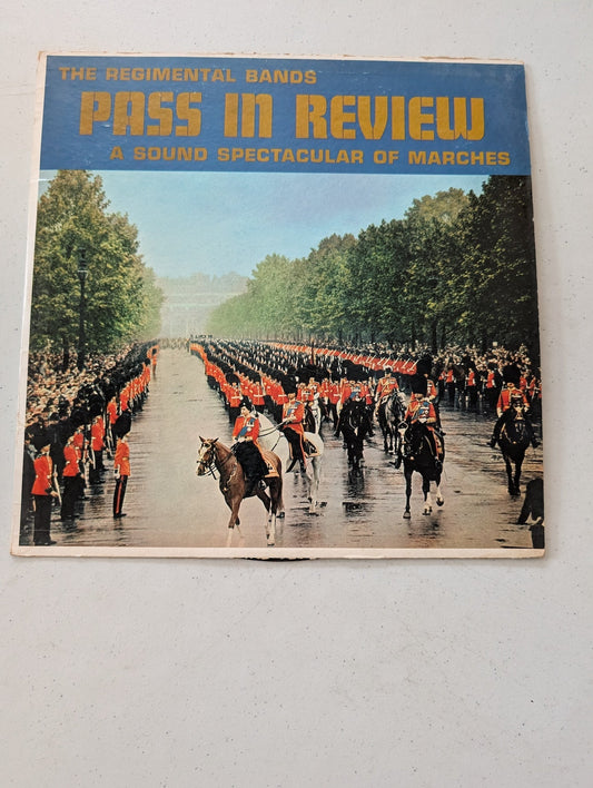 PASS IN REVIEW - THE REGIMENTAL BANDS (SPECTACULAR MARCHES) - SOMERSET RECORDS(VINTAGE VINYL RECORD LP ALBUM)