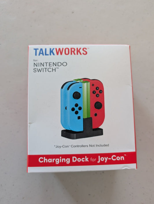 TALKWORKS CHARGING DOCK DESIGNED FOR NINTENDO SWITCH JOY-CON CONTROLLERS.