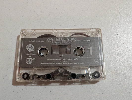 Van Halen 5150 Original 1986 Warner Brothers clear shell Dolby XH Pro Cassette - cassette only