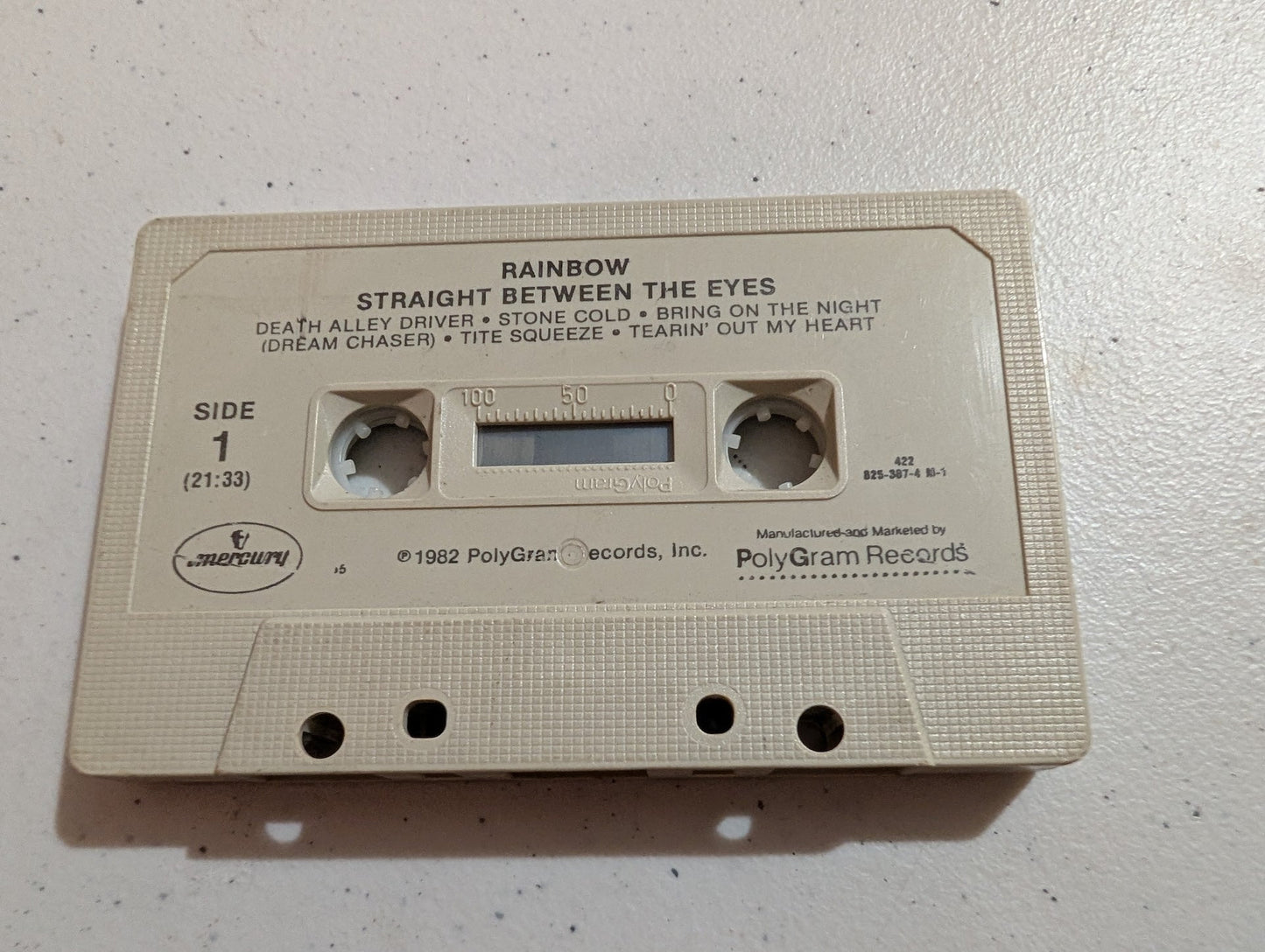 RAINBOW STRAIGHT BETWEEN THE EYES CASSETTE TAPE ALBUM 1982 825 387-4 M1 - CASSETTE ONLY