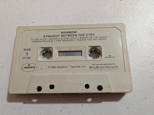 RAINBOW STRAIGHT BETWEEN THE EYES CASSETTE TAPE ALBUM 1982 825 387-4 M1 - CASSETTE ONLY