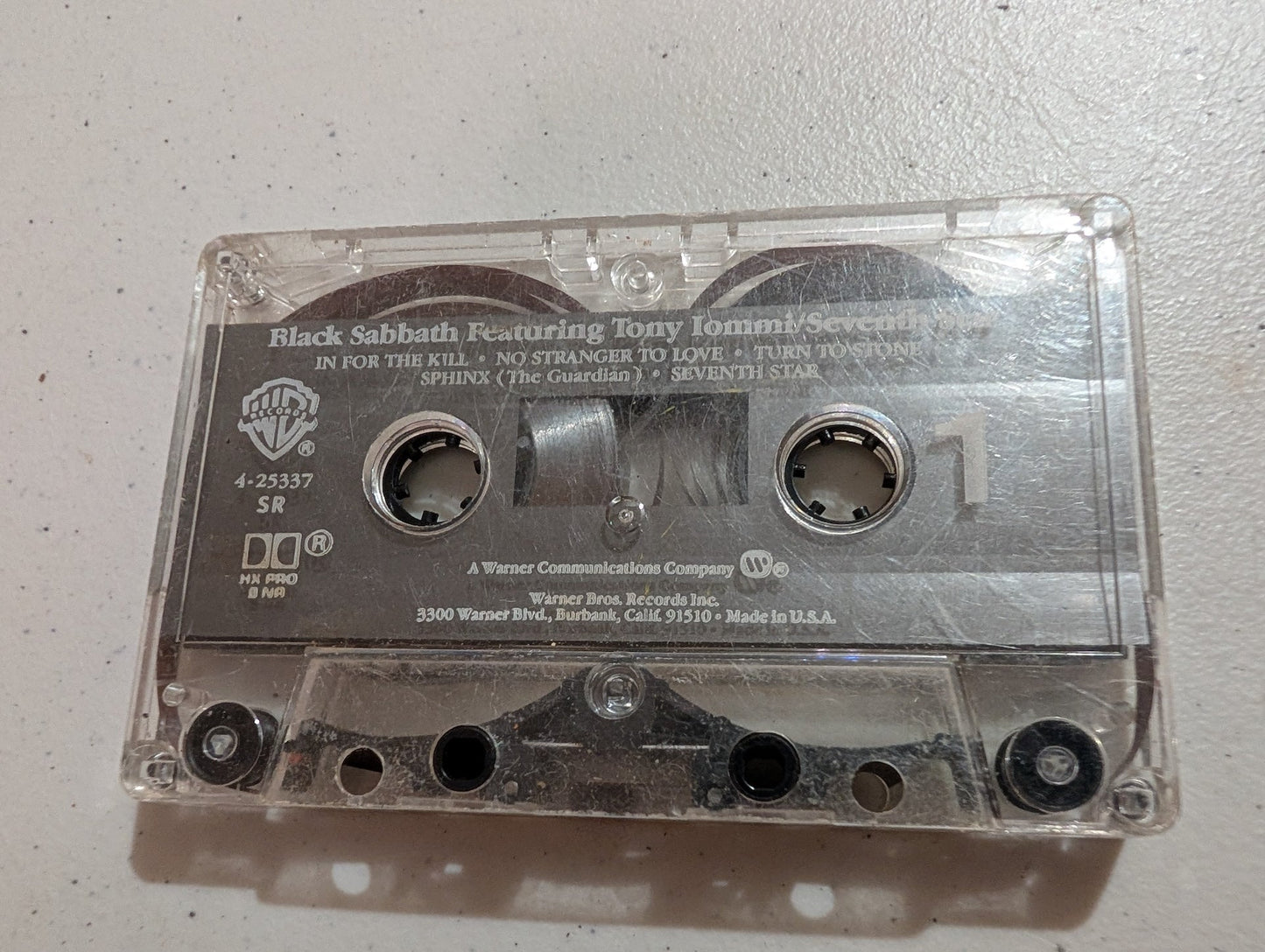 BLACK SABBATH FEATURING TONY IOMMI SEVENTH STAR - CASSETTE ONLY 1986 WARNER