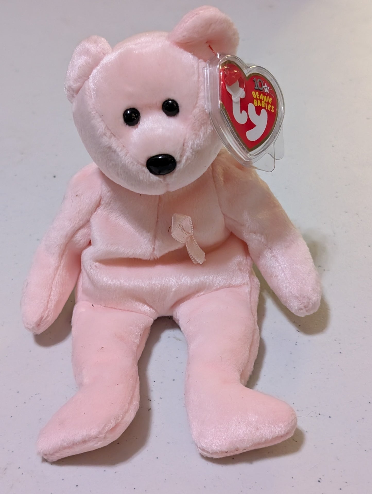 Awareness the Bear - Ty Beanie Baby (Pink, 2003, Plush Toy, MWMT, Stuffed Animal, Vintage, Retired, Plushie)