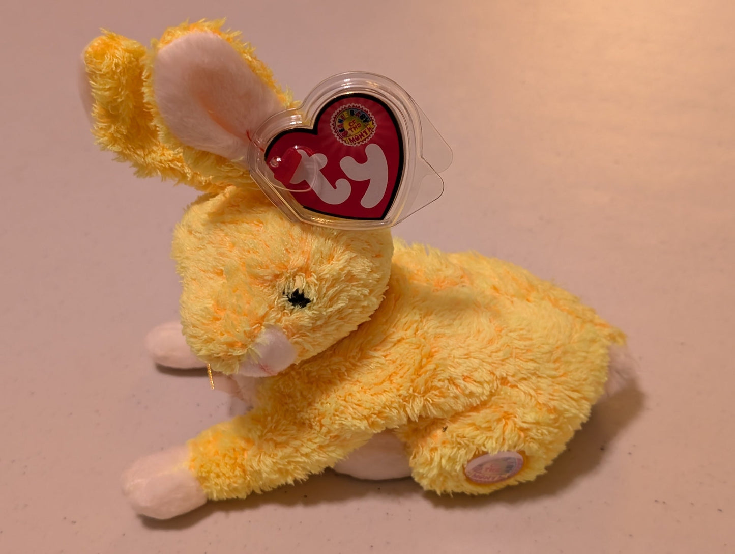 GRACE THE RABBIT - TY BEANIE BABY (YELLOW, WHITE, 2003, PLUSH TOY, MWMT, STUFFED ANIMAL, VINTAGE, RETIRED, PLUSHIE)