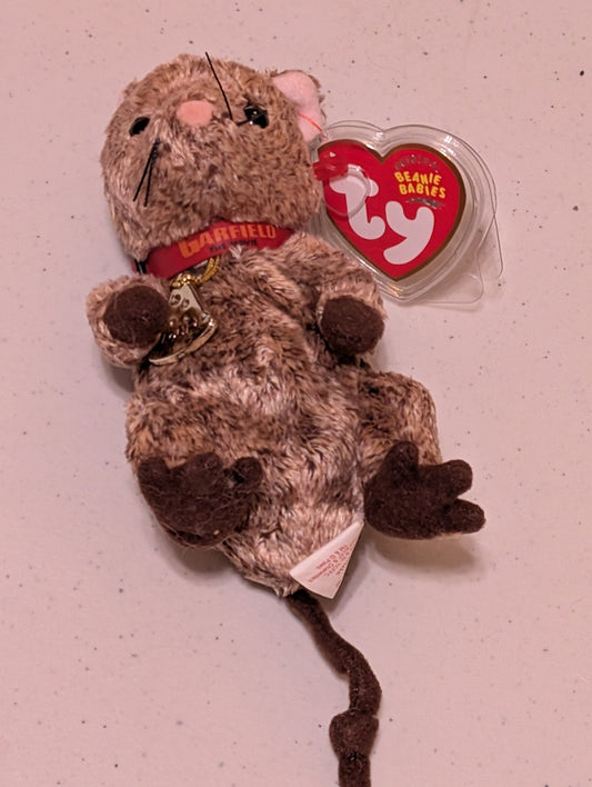 SQUEAK THE MOUSE - SMALL TY BEANIE BABY (BROWN, 2004, PLUSH TOY, MWMT, STUFFED ANIMAL, VINTAGE, RETIRED, PLUSHIE)