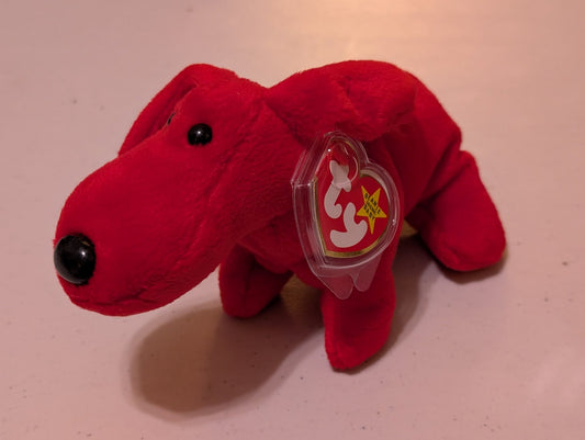 Clifford the Dog - Ty Beanie Baby (Red, 2001, Plush Toy, MWMT, Stuffed Animal, Vintage, Retired, Plushie)