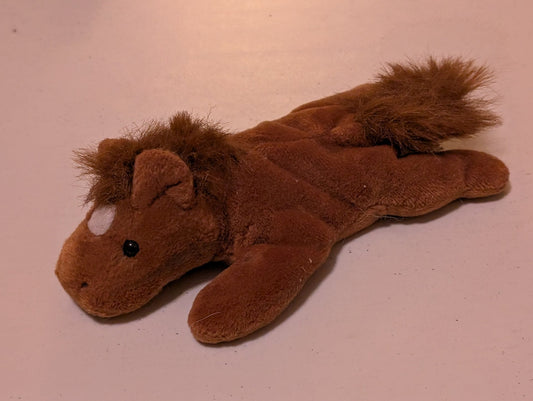 HORSE BROWN PLUSH STUFFED ANIMAL 9 INCHES GREAT AMERICAN FUN CORP BEAN BAG TOY