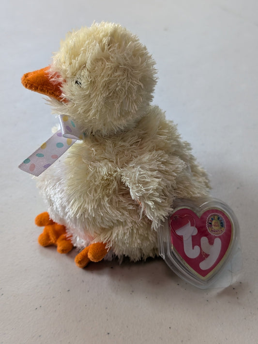 Eggbert the Chick - Ty Beanie Baby (Yellow, 1998, Plushie, Toy, Stuffed Animal, MWMT, Vintage, Retired)