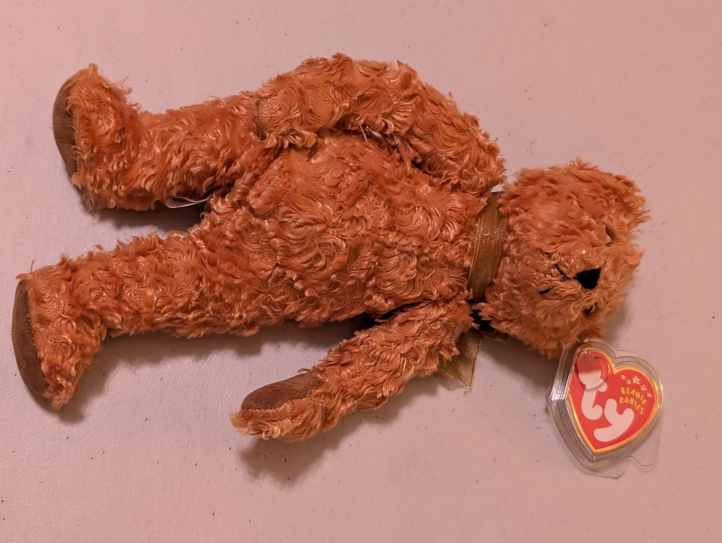 CASHEW THE BEAR - TY BEANIE BABY (TAN, 2000, MWMT, PLUSH, TOY, STUFFED ANIMAL, VINTAGE, RETIRED)