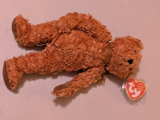 CASHEW THE BEAR - TY BEANIE BABY (TAN, 2000, MWMT, PLUSH, TOY, STUFFED ANIMAL, VINTAGE, RETIRED)