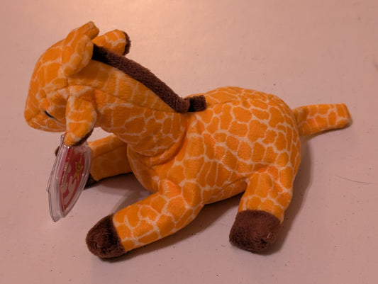 Twiga the Giraffe - Ty Beanie Baby (Orange, Brown, 1999, MWMT, Plush, Toy, Stuffed Animal, Vintage, Retired)