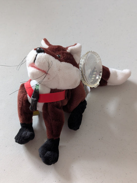 Fannie The Fox Germany  International Series 1998 (Coke, Coca-Cola, Cocoa Cola International, MWMT, Vintage, Retired, with Tag, VTG, Stuffed Animal, Plush, Toy, Bean Bag)