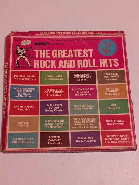 The Greatest Rock and Roll Hits (4 LP box set) Dynamic House, 1960s vinyl album record, Twist and Shout record, vintage rock and roll album