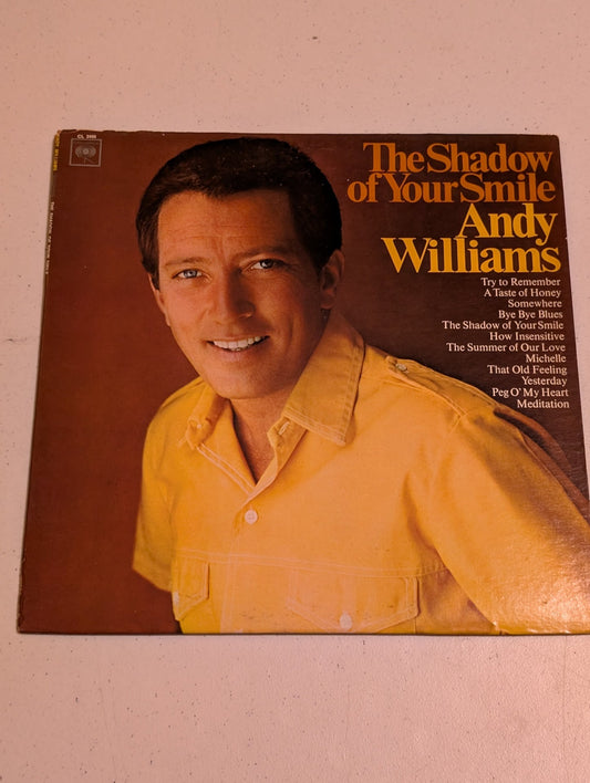 ANDY WILLIAMS THE SHADOW OF YOUR SMILE COLUMBIA CS9299 ~1966 VINYL LP RECORD