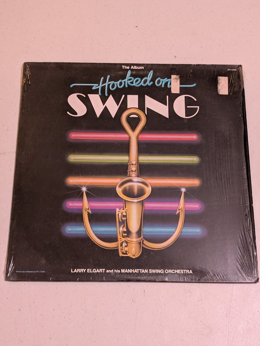 HOOKED ON SWING LARRY ELGART & HIS MANHATTAN SWING ORCHESTRA 1982 LP RECORD
