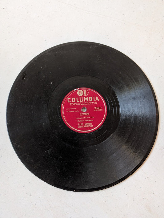ELLIOT LAWRENCE AND HIS ORCHESTRA ELEVATION 78 RPM RECORD