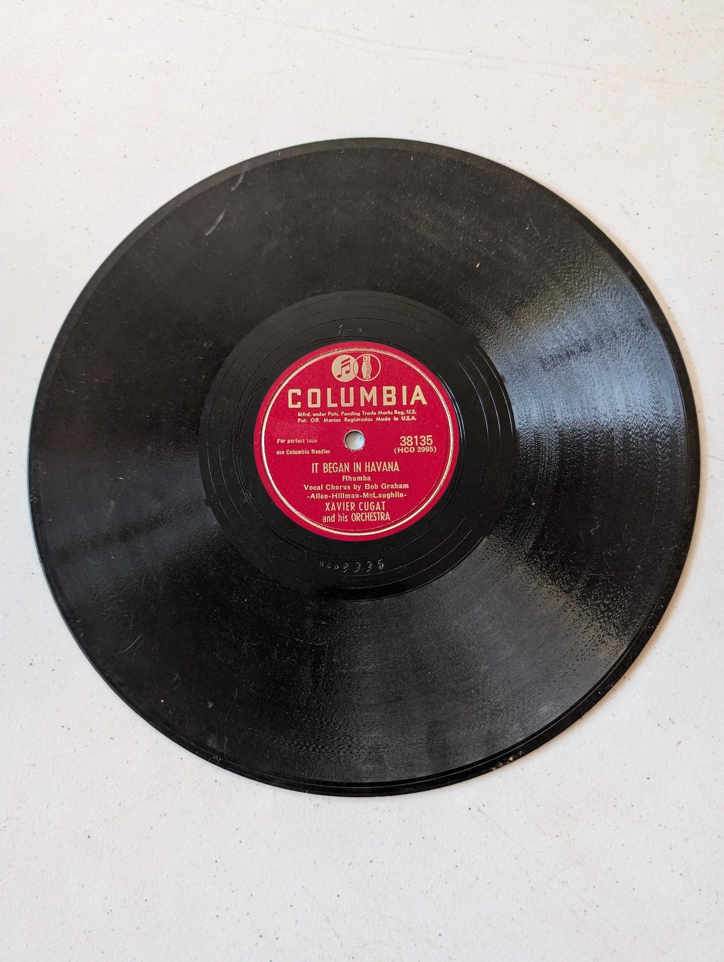 Xavier Cugat and his Orchestra It Began in Havana 1947 by Columbia Records 78 RPM record