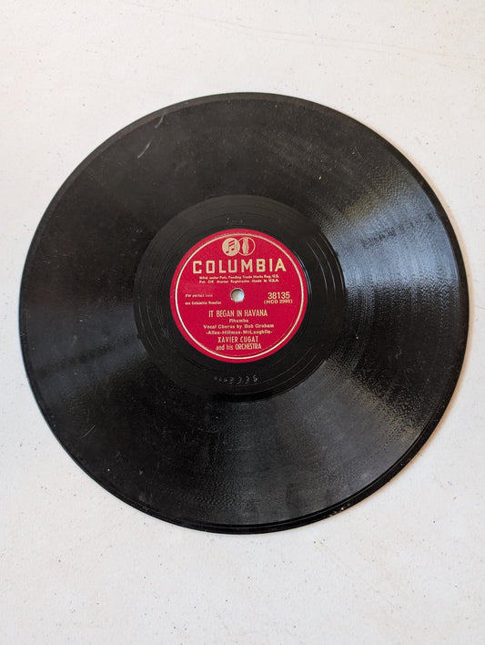 Xavier Cugat and his Orchestra It Began in Havana 1947 by Columbia Records 78 RPM record