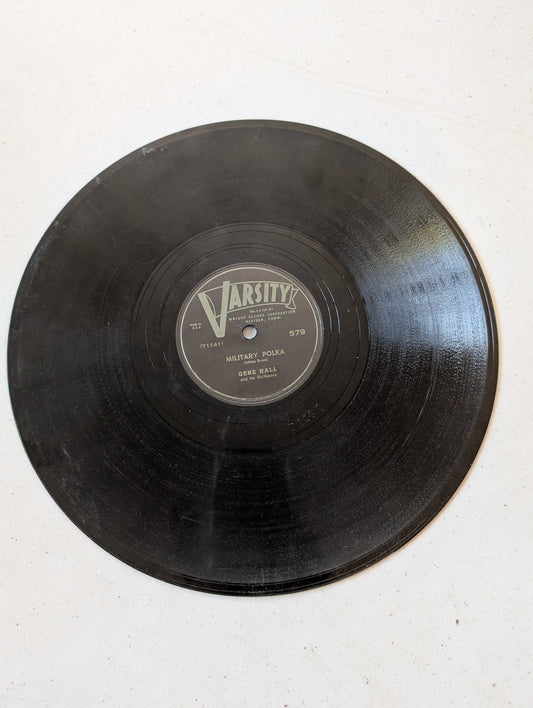 GENE HALL AND HIS ORCHESTRA MILITARY POLKA 78 RPM RECORD