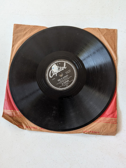 JO STAFFORD – I'LL BE WITH YOU IN APPLE BLOSSOM TIME / THIS IS ALWAYS SHELLAC, 10, 78 RPM