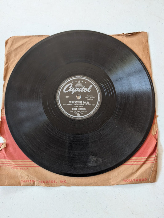 Jerry Colonna-Cowpasture Polka/Saloon/Capitol 420 10 78 RPM