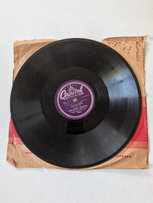 STAN KENTON'S ORCHESTRA BALBOA BASH 78 RPM RECORD