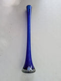 COBALT BLUE BLOWN GLASS VASE VINTAGE MID CENTURY MODERN