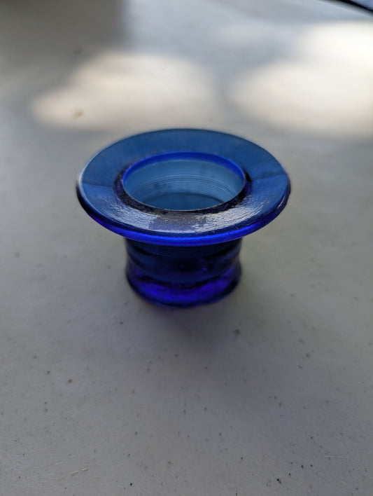 TOP HAT ASHTRAY COBALT BLUE VINTAGE MID-CENTURY