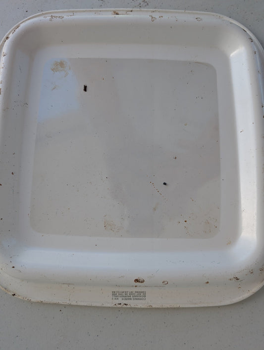 Corning Ware Microwave Browning Grill Tray Dish Plate MW-2 12.25x 11.5 vintage
