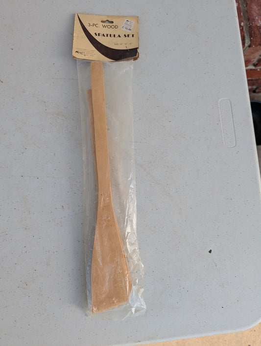 SPATULA SET - WOOD, 3 PIECE VINTAGE