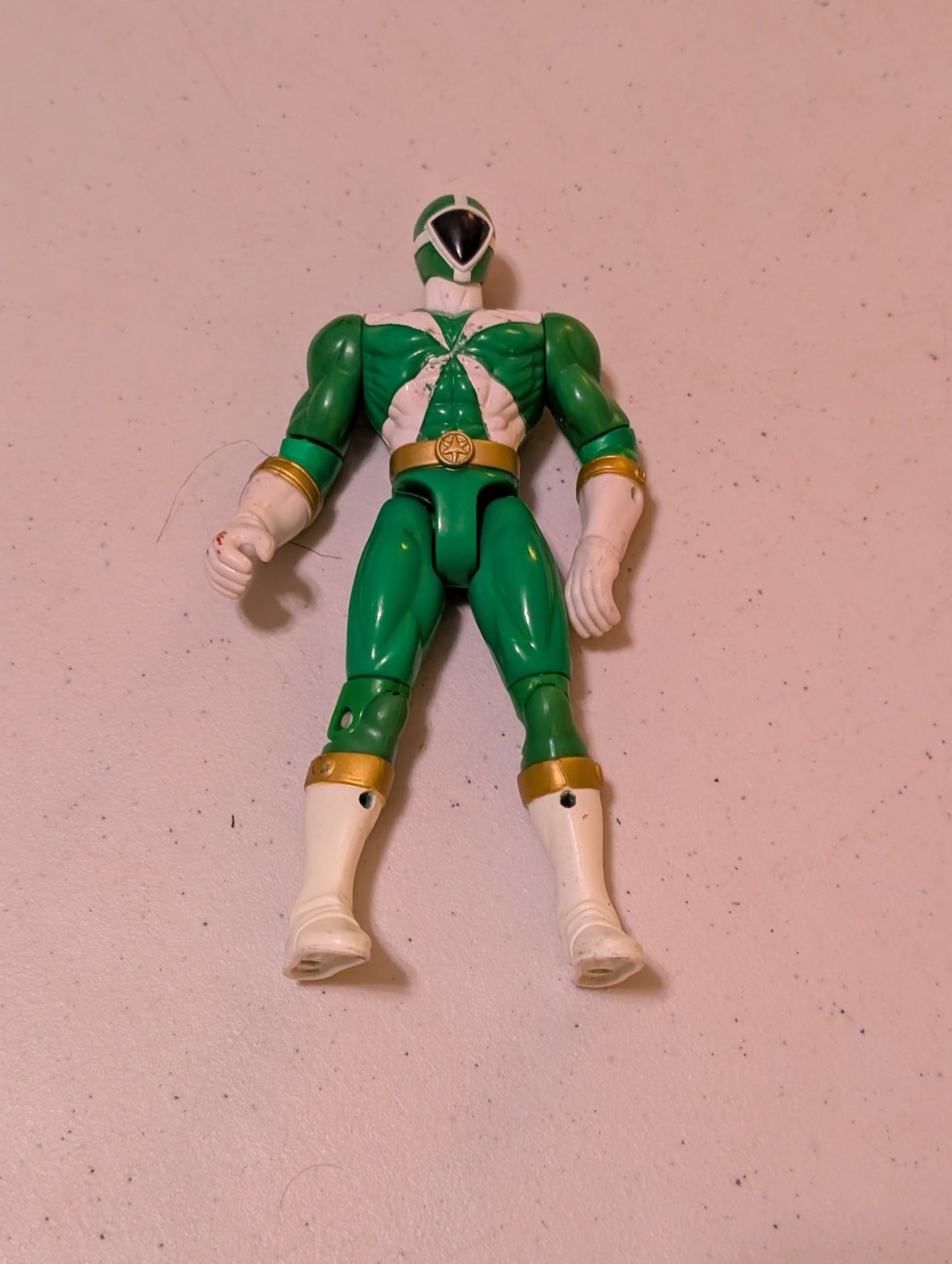 POWER RANGERS LIGHTSPEED  1999 VINTAGE  RESCUE GREEN ACTION FIGURE BANDAI (VINTAGE, ACTION FIGURE, MISSING PARTS/ACCESSORIES, COLLECTABLE, TOY)