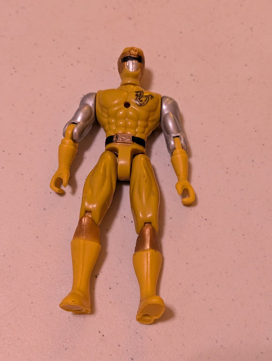 YELLOW POWER RANGERS NINJA STEEL YELLOW RANGER 5.5” ACTION FIGURE BANDAI USED GREAT CON(VINTAGE, ACTION FIGURE, MISSING PARTS/ACCESSORIES, COLLECTABLE, TOY)