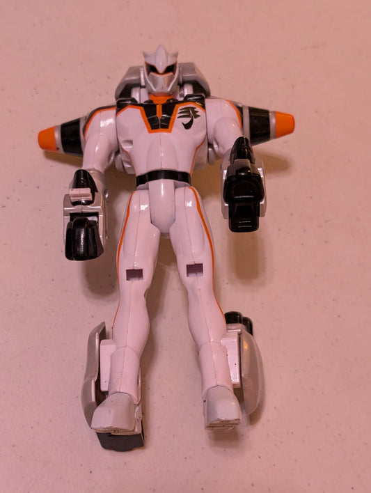 White Power Ranger MMPR Mighty Morphin Power Ranger White  Figure Bandai 2008 Orange Trim Authentic(Vintage, Action Figure, Missing parts/accessories, Collectable, Toy)