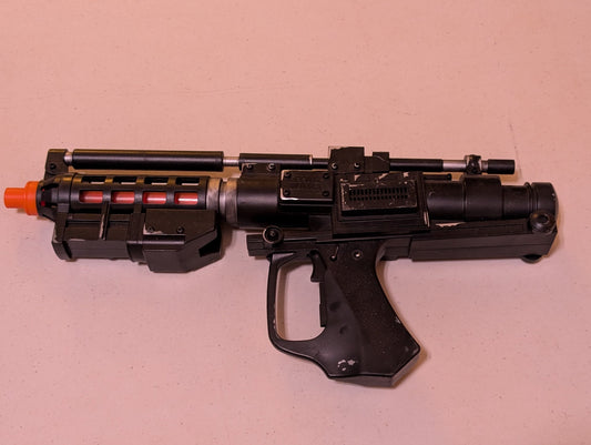 STAR WARS STORMTROOPER BATTLE DROID BLASTER GUN RIFLE LIGHTS SOUNDS HASBRO 1999 (VINTAGE, MISSING PARTS/ACCESSORIES, COLLECTABLE, TOY)