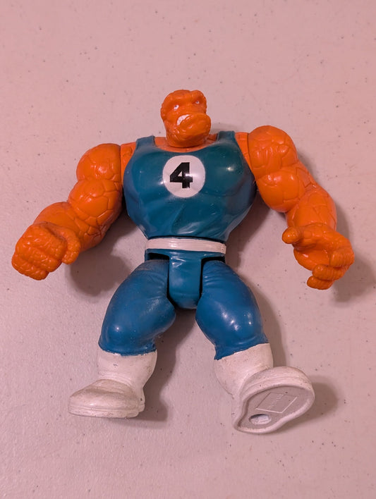 THE THING ROCK BREAKING ACTION (1996) FANTASTIC FOUR MARVEL COMICS TOYBIZ(ACTION FIGURE, SCIFI/FANTASY, COLLECTABLE, VINTAGE, LOOSE, MISSING PARTS/PIECES, INCOMPLETE)