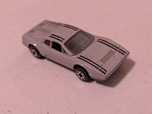 SUMMER MARZ KARZ GREY FERRARI LOOSE DIECAST ALL METAL 1:64(VEHICLE, SCIFI/FANTASY, COLLECTABLE, VINTAGE, LOOSE, MISSING PARTS/PIECES, INCOMPLETE)