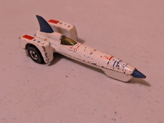 Evil Knievel Rocket Car Hot Wheels 1979  Red/White/Blue VTG Tricar X8(Vehicle, SciFi/Fantasy, Collectable, Vintage, Loose, Missing Parts/pieces, Incomplete)