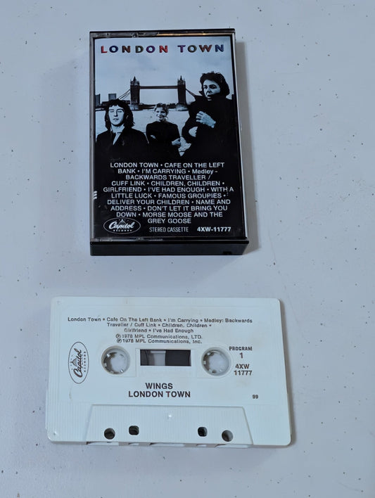 WINGS LONDON TOWN 1978(CASSETTE, TAPE, ALBUM, MUSIC, VINTAGE, OOP)