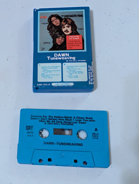 TUNEWEAVING - DAWN FEATURING TONY ORLANDO CASSETTE TAPE VINTAGE ORIGINAL 1973(cassette, tape, album, music, vintage, OOP)