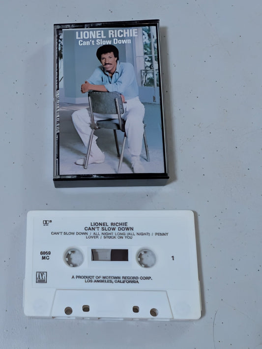 LIONEL RICHIE: CAN'T SLOW DOWN ~ MOTOWN RECORDS ~ 6059 MC ~ CASSETTE ~ 1983(CASSETTE, TAPE, ALBUM, MUSIC, VINTAGE, OOP)
