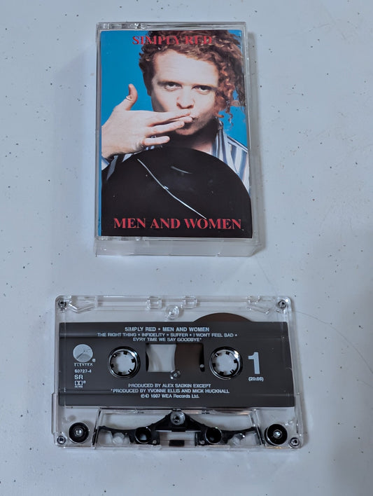 Simply Red- Men and Women  (Cassette, 1987, Elektra)(cassette, tape, album, music, vintage, OOP)