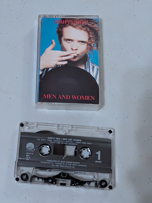 SIMPLY RED - MEN AND WOMEN(CASSETTE, 1987, ELEKTRA)(CASSETTE, TAPE, ALBUM, MUSIC, VINTAGE, OOP)