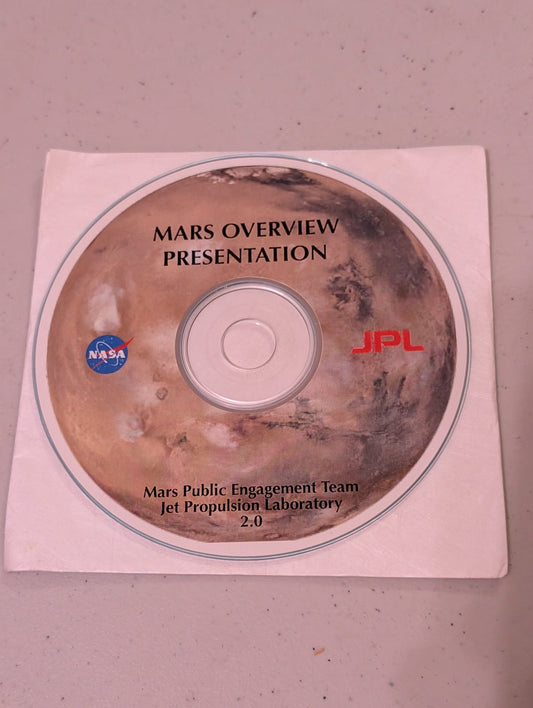 Mars Overview Presentation created by the Mars Public Engagement Team at NASA's Jet Propulsion Laboratory (JPL) Data CD
